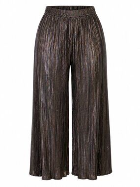 Smash + Tess Tasia Black Metallic Wide Leg Pants Size 2XL